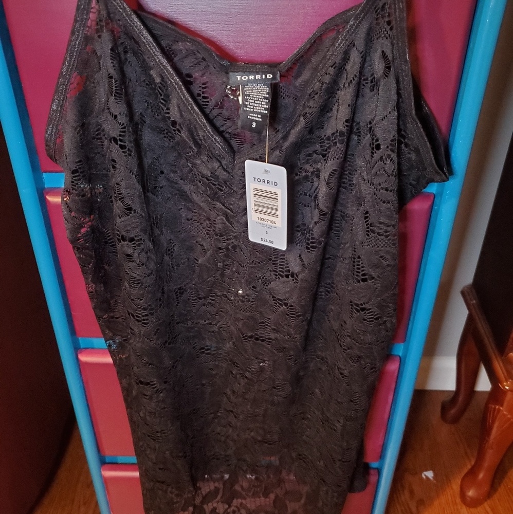Torrid Black Lace Tanktop